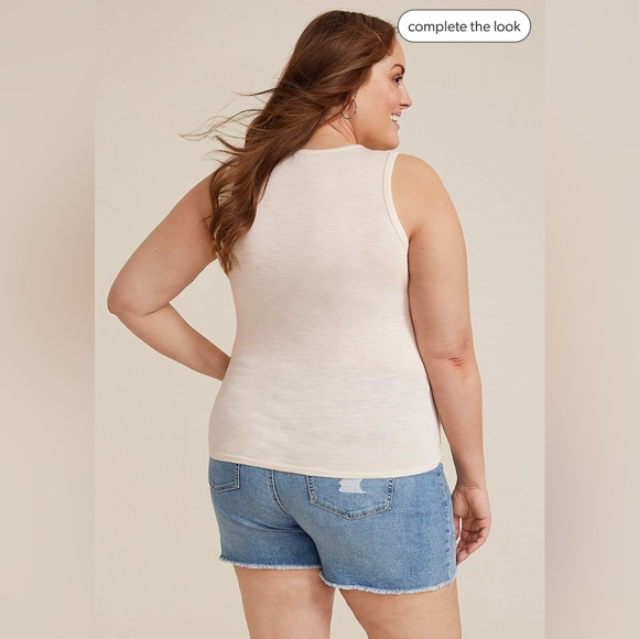 Maurices Crochet Front Tank - “Almond Cream” - Picture 10 of 10